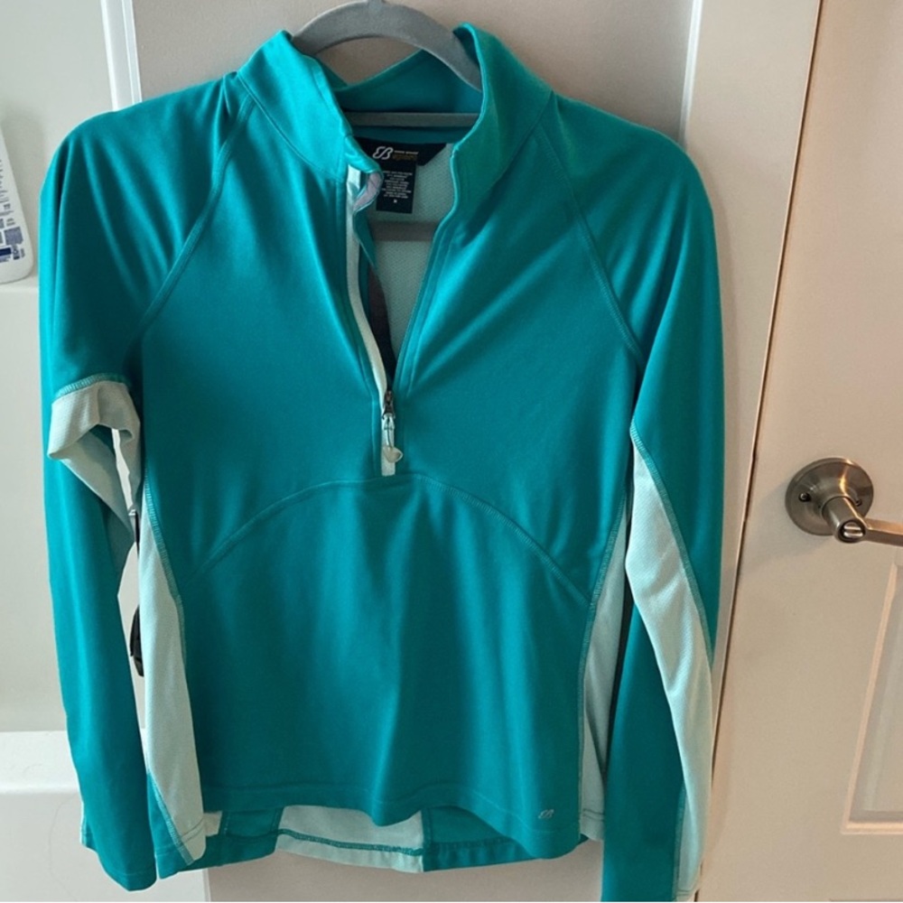 Eddie Bauer Teal and Light Blue Long Sleeve Top
